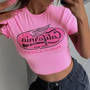 Coolane Mock Neck Letter & Wing Print Tee